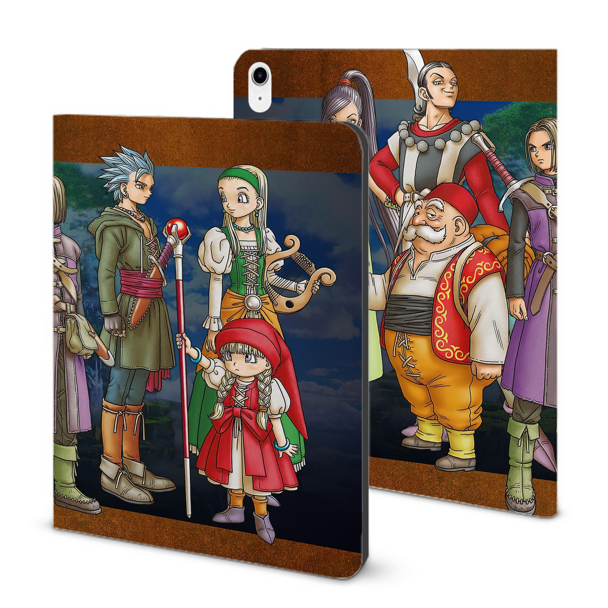 （画像用） ドラゴンクエスト Doragon Kuesuto Dragon Quest IPad ケース ブック型 PUレザー TPU 耐衝撃 軽量 薄型 ペン収納なし 全面保護 IPad 各モデル対応